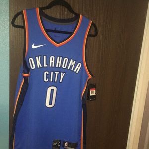 Russell Westbrook blue thunder jersey